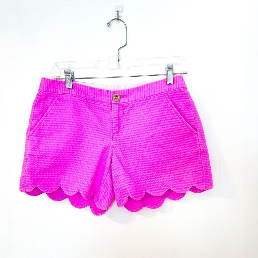 Bright Hot Pink 5” Lilly Pulitzer Buttercup Shorts - Picture 4 of 15